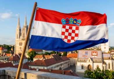 hrvatska zastava,zagreb,croatia